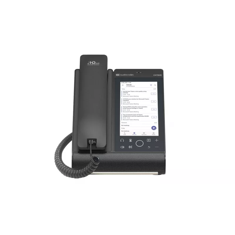 IP-puhelin AudioCodes Teams C470HD PoE GbE johdollinen käsiluuri Android
