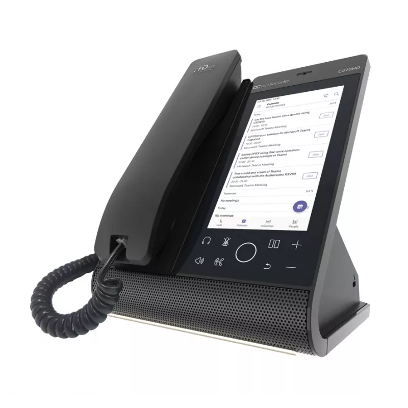 IP-puhelin AudioCodes Teams C470HD PoE GbE johdollinen käsiluuri Android