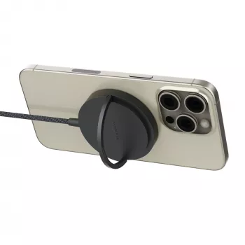 mophie Qi2 Magnetic Charger älypuhelin musta USB langaton lataus pikalataus sisäkäyttöön
