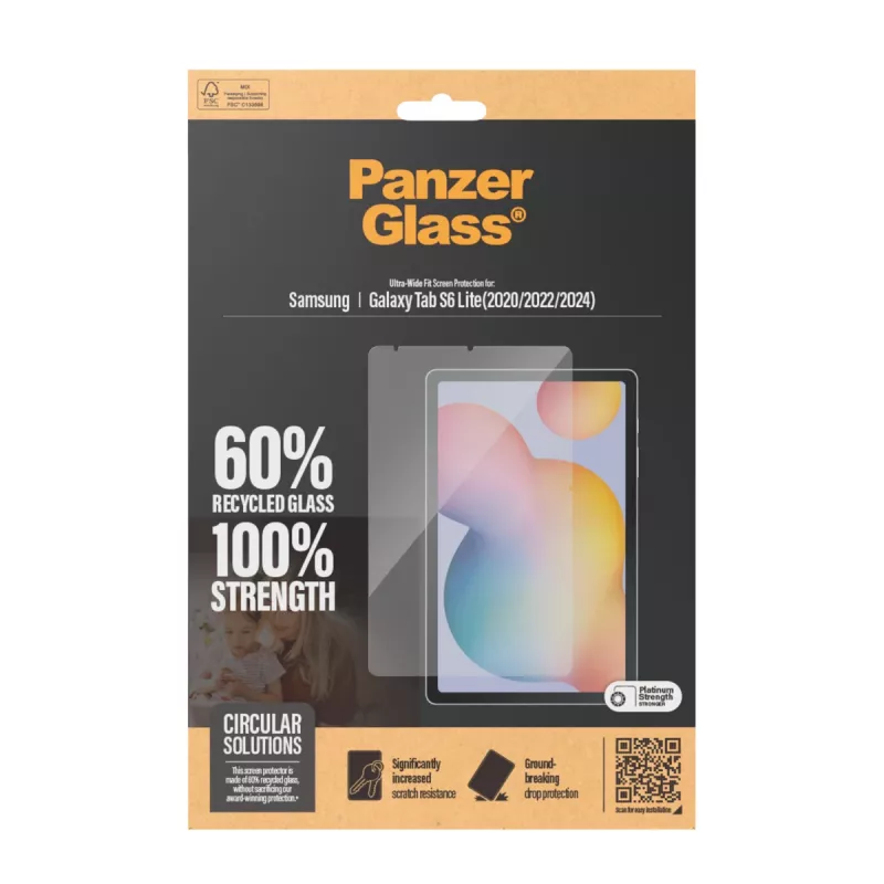 PanzerGlass ® näytönsuoja Samsung Galaxy Tab S6 Lite (2020, 2022, 2024) | Ultra-Wide Fit