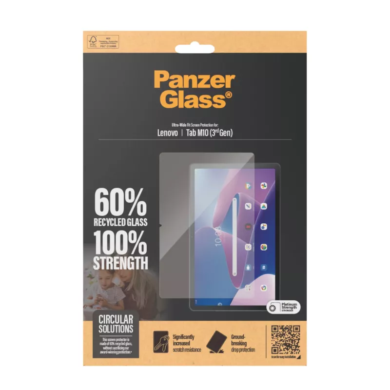 PanzerGlass® näytönsuoja Lenovo Tab M10 (3rd Gen) | Ultra-Wide Fit