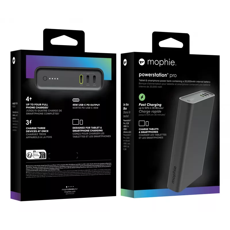 mophie Powerstation Pro 20000 mAh musta
