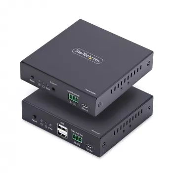 StarTech.com HDMI KVM -jatko IP-verkon yli, 4K 60Hz, ajuriton, HDMI ja USB Ethernetin/CAT6:n kautta, AVoIP, lähetin- ja vastaanotinsarja, sisältää asennussarjat