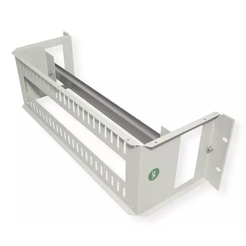 Rack-kisko ROLINE 26.21.0102 — teräs hopea, 1 kpl, 19 tuuman rack-asennukseen