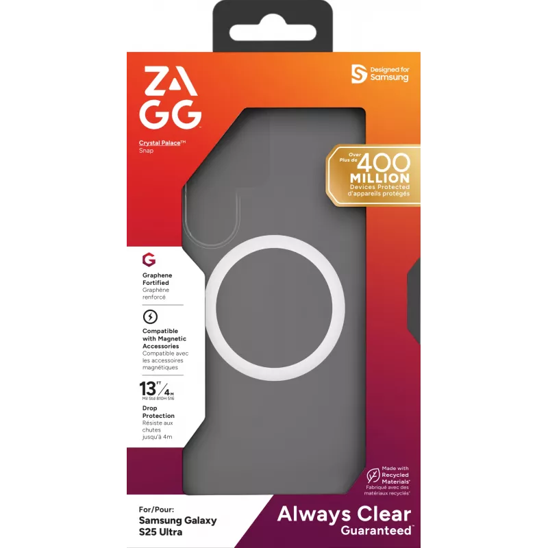 Kotelo ZAGG Samsung Galaxy S25 Ultra läpinäkyvä 6,9 tuumaa