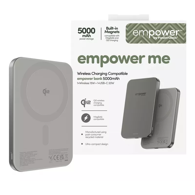 Varavirtalähde PanzerGlass empower by empower Bank 5000mAh Titanium