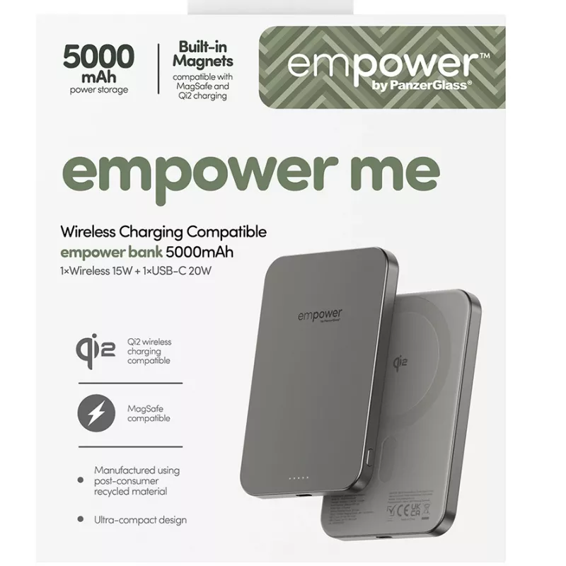 Varavirtalähde PanzerGlass empower by empower Bank 5000mAh Titanium