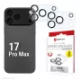 Displex Full Cover -kameransuojalasi iPhone 17 Pro Max, 10H, täysi kameransuojaus, pika-asennus, 2 kpl:n pakkaus