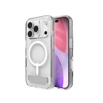 Suojakotelo ZAGG Crystal Palace Snap Kickstand kotelo Apple iPhone 17 Pro läpinäkyvä