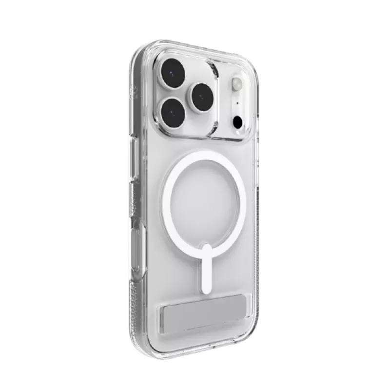 Suojakotelo ZAGG Crystal Palace Snap Kickstand kotelo Apple iPhone 17 Pro läpinäkyvä