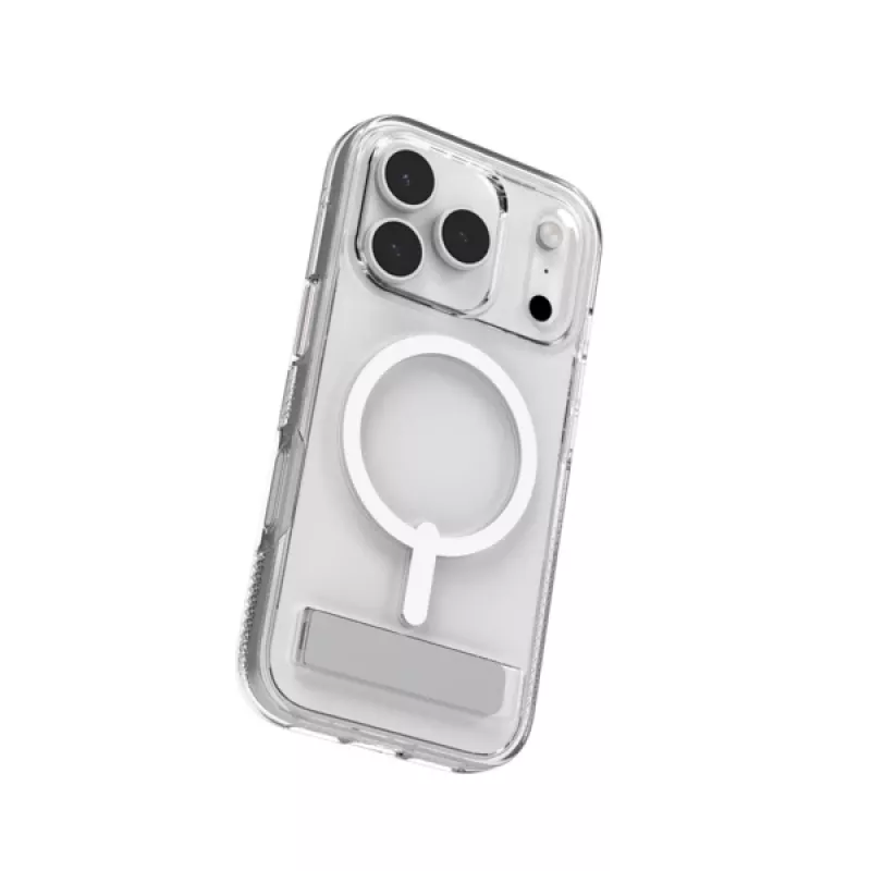 Suojakotelo ZAGG Crystal Palace Snap Kickstand kotelo Apple iPhone 17 Pro läpinäkyvä