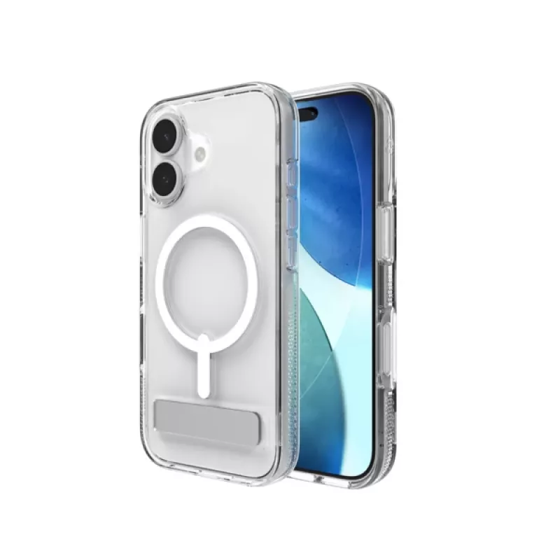 Suojakotelo ZAGG Crystal Palace Snap Kickstand kotelo Apple iPhone 17 läpinäkyvä