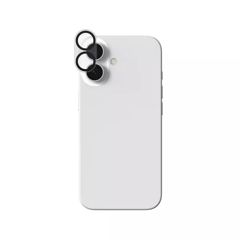 ZAGG InvisibleShield Glass Elite kameran linssinsuojus Apple iPhone 16/16 Plus -puhelimelle, musta