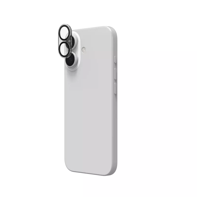 ZAGG InvisibleShield Glass Elite kameran linssinsuojus Apple iPhone 16/16 Plus -puhelimelle, musta
