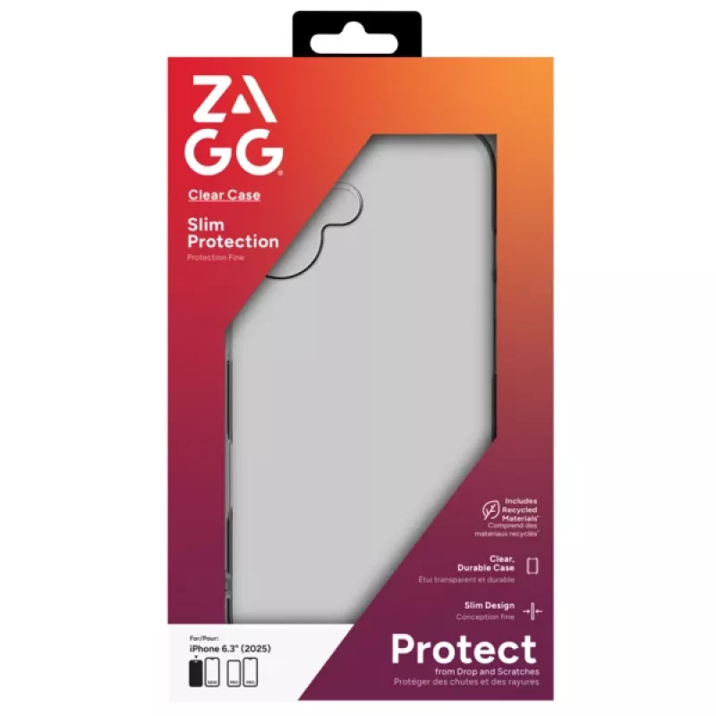 ZAGG 702319251 kirkas suojakotelo Apple iPhone 17 -puhelimelle, TPU, läpinäkyvä