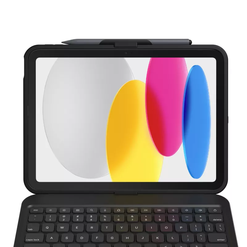 ZAGG Tough Keys-Apple-iPad 10th Gen/A16-musta-saksa (B2B Brown Box)