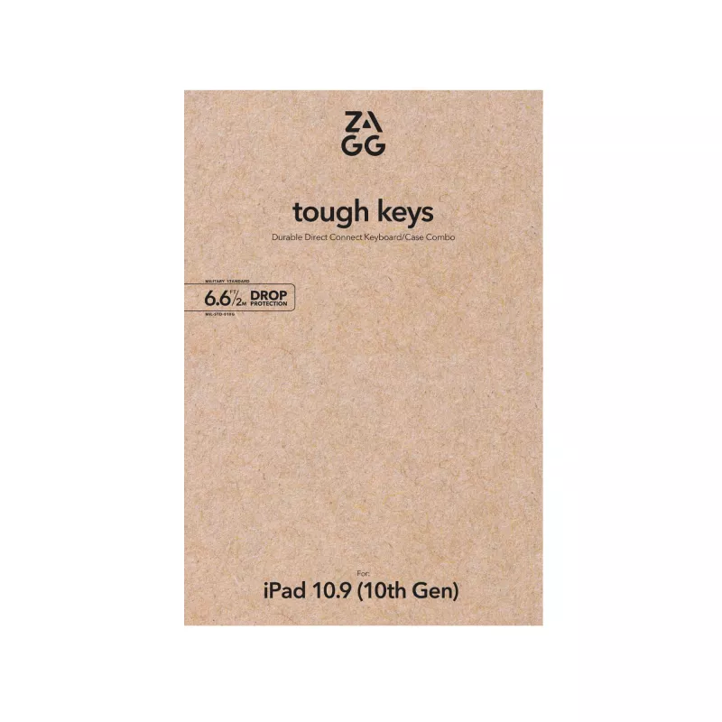 ZAGG Tough Keys-Apple-iPad 10th Gen/A16-musta-saksa (B2B Brown Box)