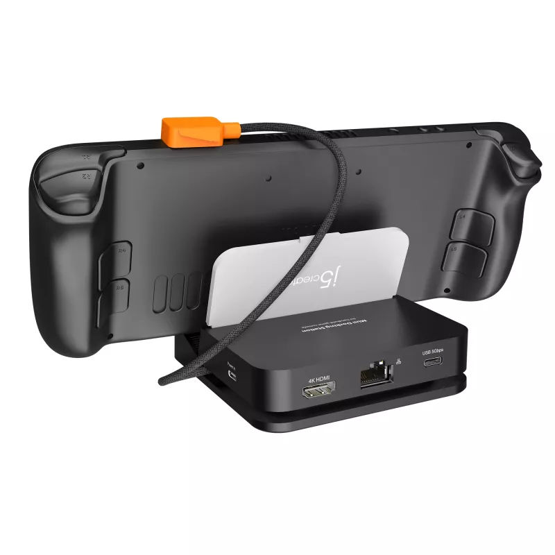 j5create JCD624-N Omni Side Dock -telakka Nintendo Switch 2:lle ja Steam Deckille