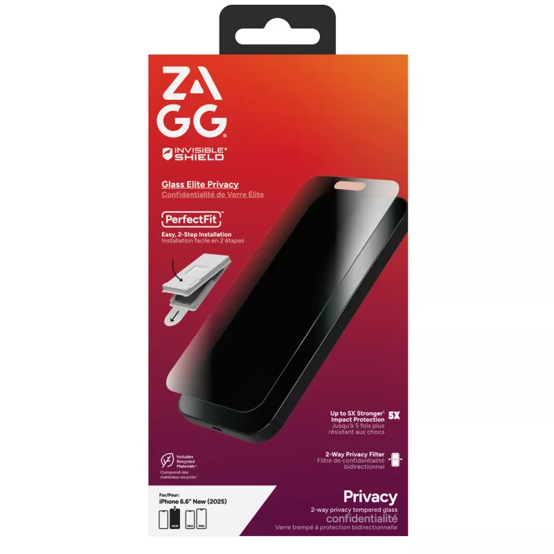 ZAGG InvisibleShield Glass Elite Privacy näytönsuoja Apple iPhone Airille 200118656