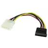 StarTech.com 15 cm 4-pin LP4 - SATA virtakaapelisovitin, Molex (4-pin), SATA 15-pin, 0,152 m, urosliitin, suora, suora