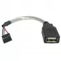 StarTech.com 15 cm USB 2.0 kaapeli - USB A naarasliitin - USB emolevyn 4-pin header naarasliitin/naarasliitin
