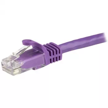 StarTech.com 15 m CAT6 Ethernet-kaapeli - lila CAT 6 Gigabit Ethernet -johto - 250M 100W PoE RJ45 UTP verkko-/patch-kaapeli, ilman lukituskynsiä, vedonpoistolla, yksittäin testattu