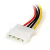 StarTech.com 6 in 4-pin LP4 - vasemmalle kulma SATA virtakaapelisovitin