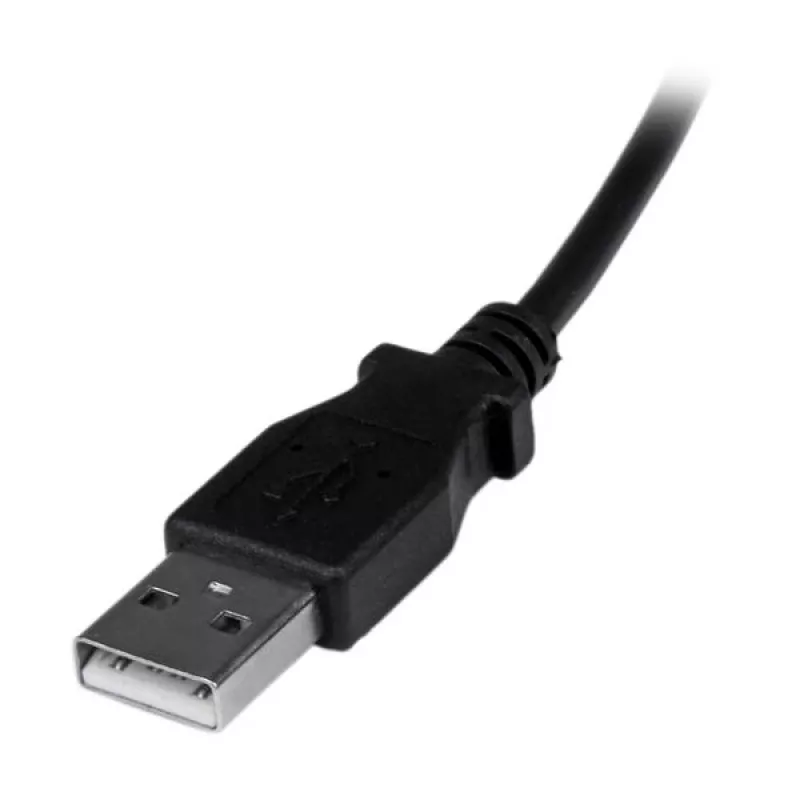 StarTech.com 2 m Micro-USB kaapeli - A - kulma Micro-B, 2 m, USB A, Micro-USB B, USB 2.0, 0,48 Gbit/s, musta