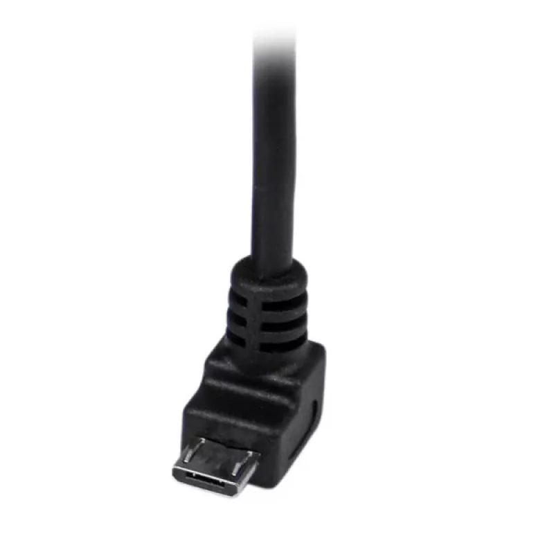 StarTech.com 2 m Micro-USB kaapeli - A - kulma Micro-B, 2 m, USB A, Micro-USB B, USB 2.0, 0,48 Gbit/s, musta