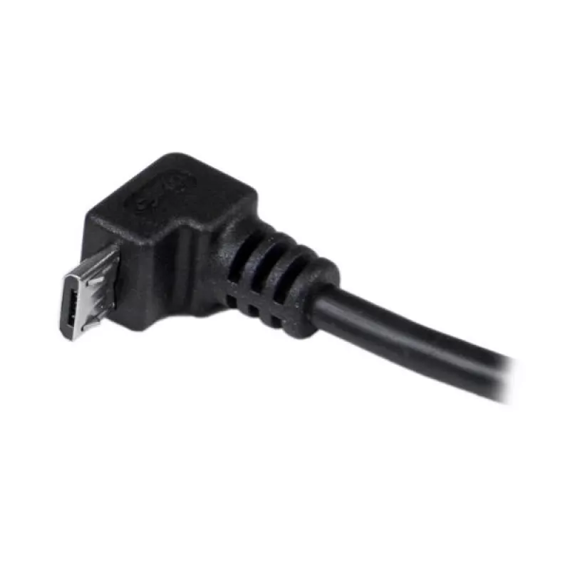 StarTech.com 2 m Micro-USB kaapeli - A - kulma Micro-B, 2 m, USB A, Micro-USB B, USB 2.0, 0,48 Gbit/s, musta