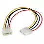 StarTech.com 12 in LP4 virtajohdon jatko - M/F, Molex (4-pin), Molex (4-pin), 0,304 m, urosliitin, naarasliitin, suora