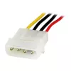 StarTech.com 12 in LP4 virtajohdon jatko - M/F, Molex (4-pin), Molex (4-pin), 0,304 m, urosliitin, naarasliitin, suora