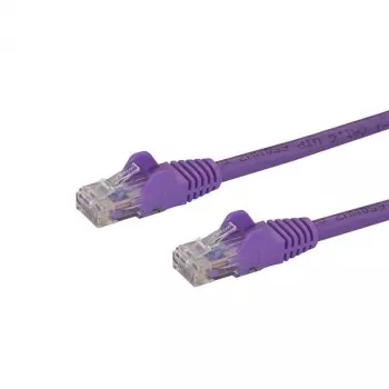 StarTech.com N6PATC3MPL 3 m CAT6 Ethernet-kytkentäkaapeli, Snagless RJ45, UTP, Gigabit, 650 MHz, 100 W PoE, 24 AWG, taivutussuoja, violetti