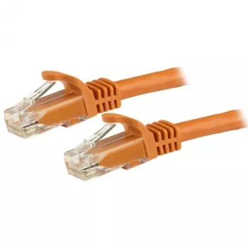 StarTech.com N6PATC150CMOR CAT6 Ethernet-kytkentäkaapeli 1,5 m, 10 Gigabit, 650 MHz, 100 W PoE, Snagless RJ45, UTP, 24 AWG, oranssi