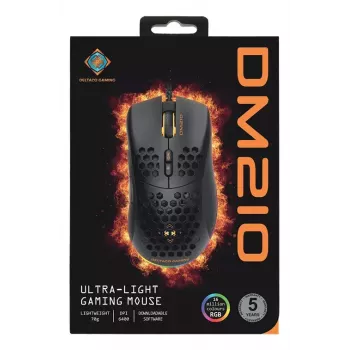 Pelihiiri Deltaco DM210 johdollinen ultralaiha RGB musta