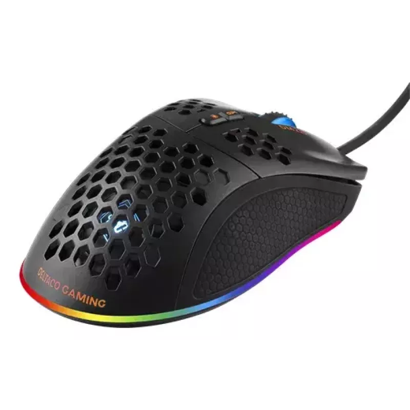 Pelihiiri Deltaco DM210 johdollinen ultralaiha RGB musta