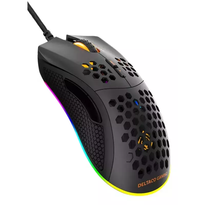 Pelihiiri Deltaco DM210 johdollinen ultralaiha RGB musta