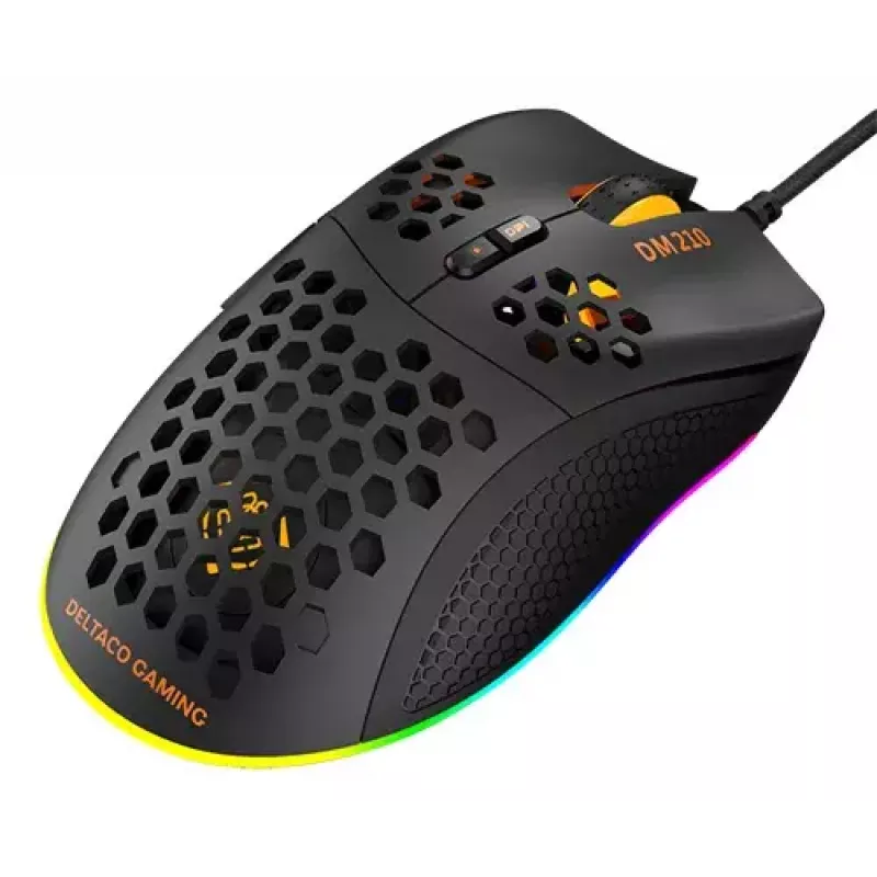 Pelihiiri Deltaco DM210 johdollinen ultralaiha RGB musta