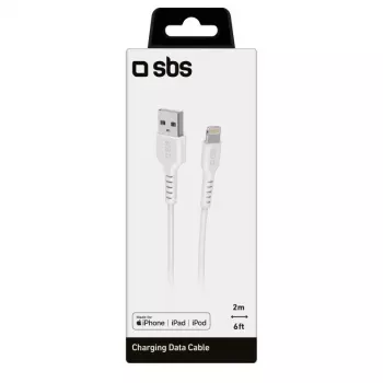 Lightning-kaapeli SBS TECABLEUSBIP5289W 2m valkoinen USB A