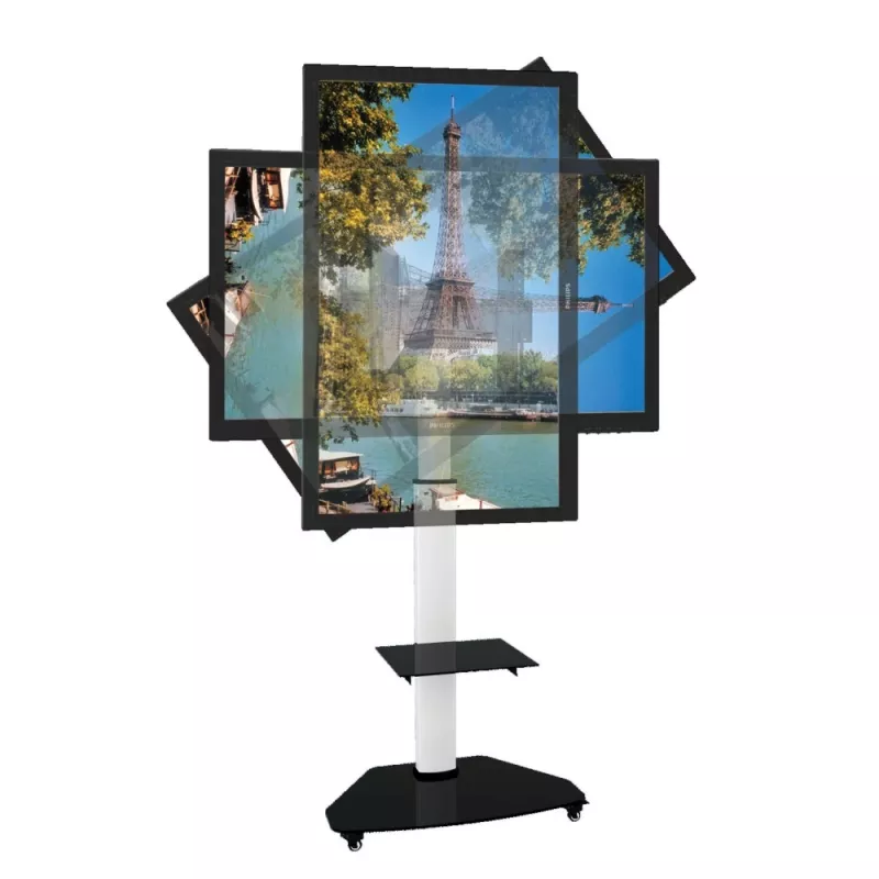 Techly lattiaständi ja säilytyskärry TV LCD/LED/plasma 37-70