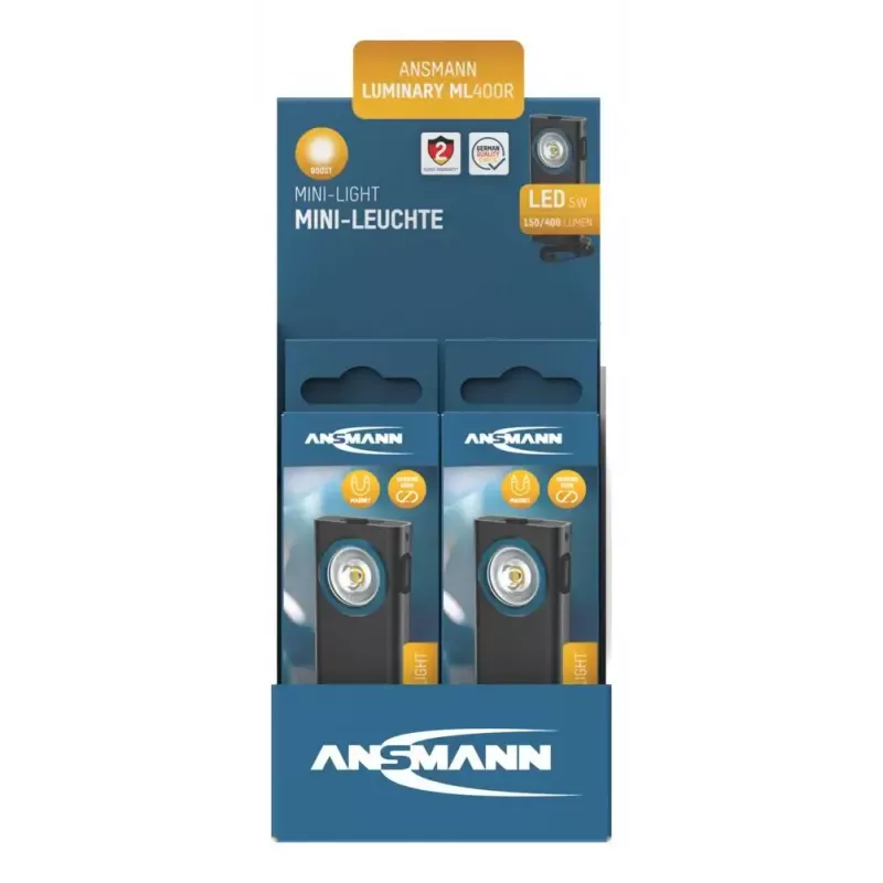 Avaimenperä-taskulamppu Ansmann ML400R musta LED 5W USB-ladattava