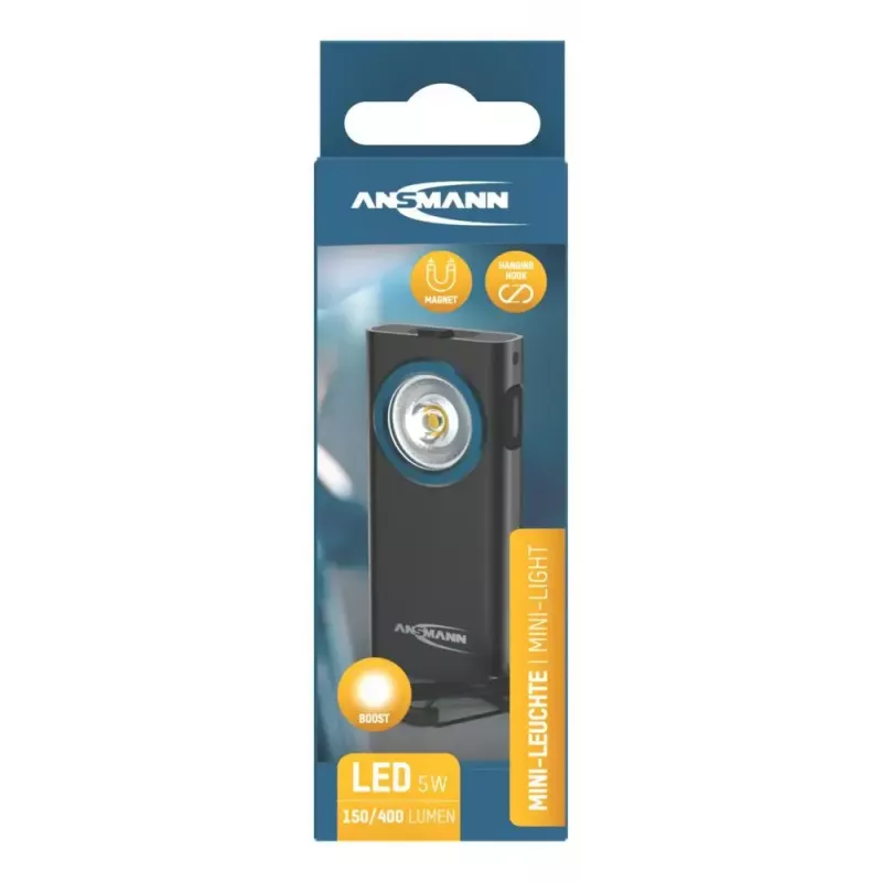 Avaimenperä-taskulamppu Ansmann ML400R musta LED 5W USB-ladattava