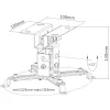 Techly projektorin kattotelineen jatke 130 mm hopea ICA-PM 2S