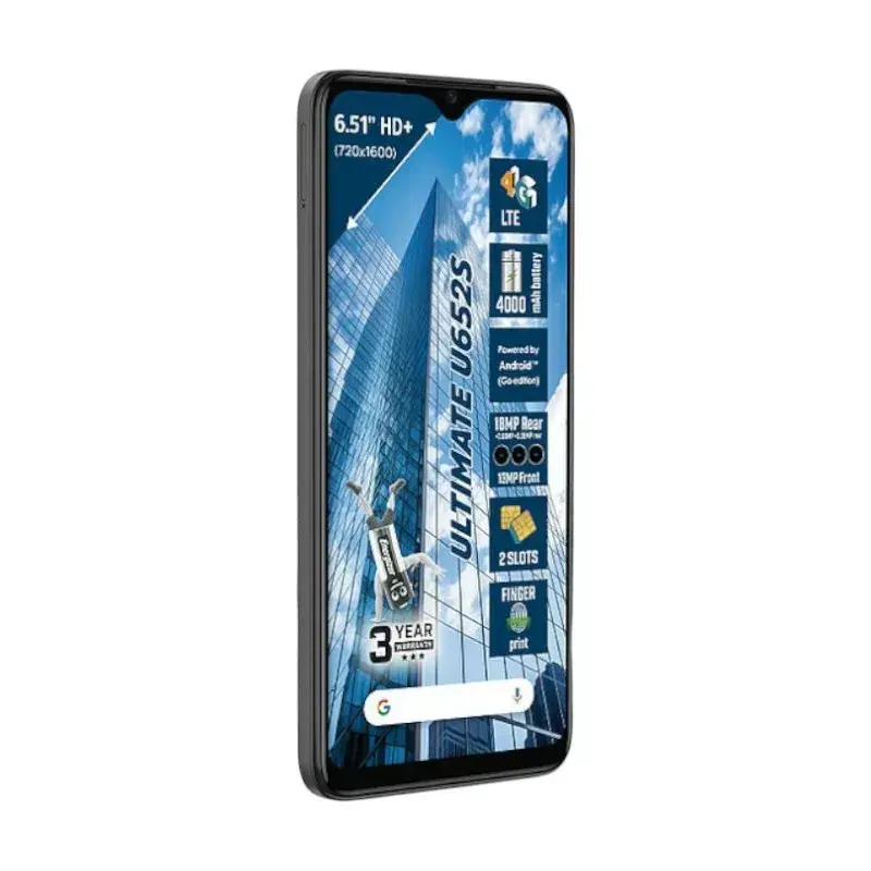 Älypuhelin Energizer U652SEU, 6,51 tuuman näyttö, 64 GB tallennustila, musta