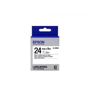 Epson tarrakasetti Standard LK-6WBN musta/valkoinen 24mm (9m)