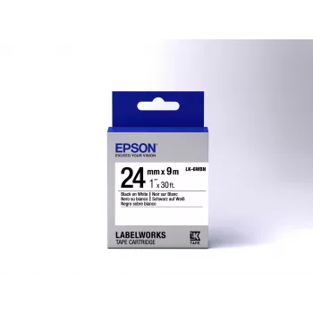 Epson tarrakasetti Standard LK-6WBN musta/valkoinen 24mm (9m)