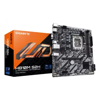 GIGABYTE H810M S2H emolevy - Intel Core Ultra (sarja 2) CPU:t, 4+1+2 vaihe VRM, jopa 6400MHz DDR5, 1xPCIe 4.0 M.2, 1GbE LAN, USB 3.2 Gen 1