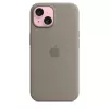 Silikonikuori Apple iPhone 15 MagSafe Clay kuori ruskea