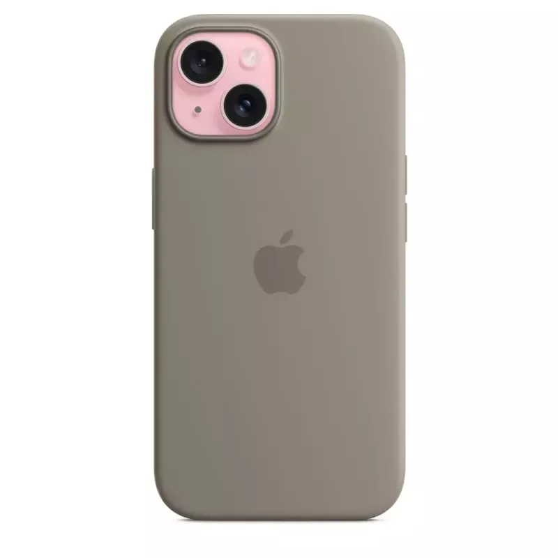 Silikonikuori Apple iPhone 15 MagSafe Clay kuori ruskea