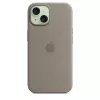 Silikonikuori Apple iPhone 15 MagSafe Clay kuori ruskea